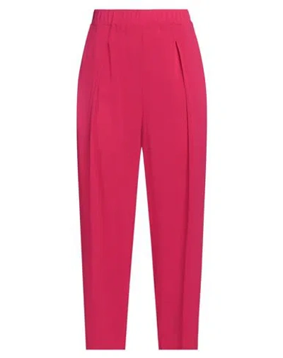 Frida Madè Woman Pants Fuchsia Size L Viscose, Elastane In Pink