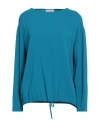 Frida Madè Woman Top Azure Size Xl Cotton, Elastane In Blue
