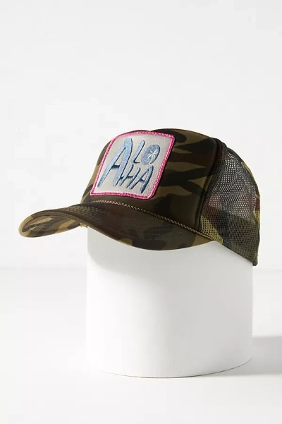 Friday Feelin Aloha Camo Trucker Hat In Multicolor