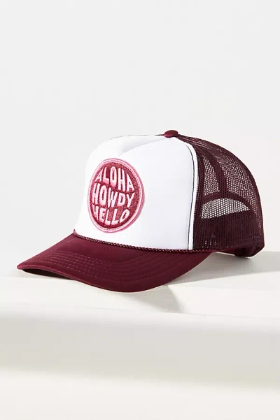 Friday Feelin Aloha Howdy Hello Trucker Hat In Brown