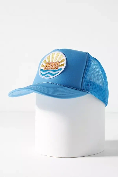 Friday Feelin Beach Please Trucker Hat In Blue