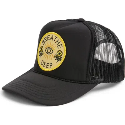 Friday Feelin ' Breathe Deep Baseball Cap In Black