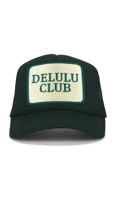 Friday Feelin Delulu Club Trucker Hat In Green