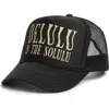 Friday Feelin ' Delulu Is The Solulu Trucker Hat In Black
