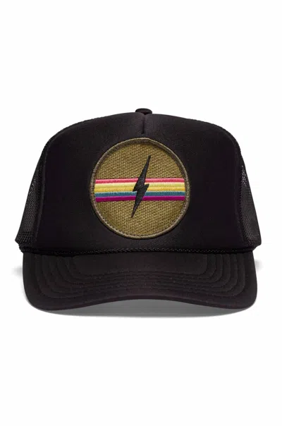 Friday Feelin Electric Rainbow Trucker Hat In Black
