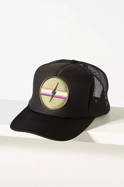 Friday Feelin Electric Rainbow Trucker Hat In Black