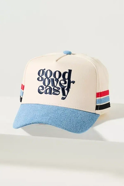 Friday Feelin Good Over Easy Trucker Hat In Light Wash