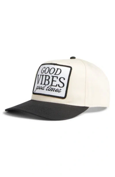 Friday Feelin ' Good Vibes Good Times Baseball Hat In Black