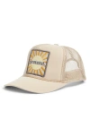 Friday Feelin ' Grateful Tan Patch Trucker Hat In Brown