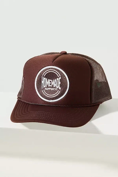 Friday Feelin Homemade Happiness Trucker Hat In Brown