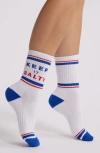 Friday Feelin ' Keep It Salty Crew Socks In White
