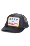 Friday Feelin ' Keep It Salty Patch Trucker Hat In Navy