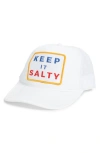 Friday Feelin Keep It Salty Hat In White