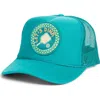 Friday Feelin ' Let's Dink Patch Trucker Hat In Jade