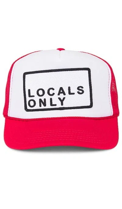Friday Feelin Locals Only Hat In Red Split