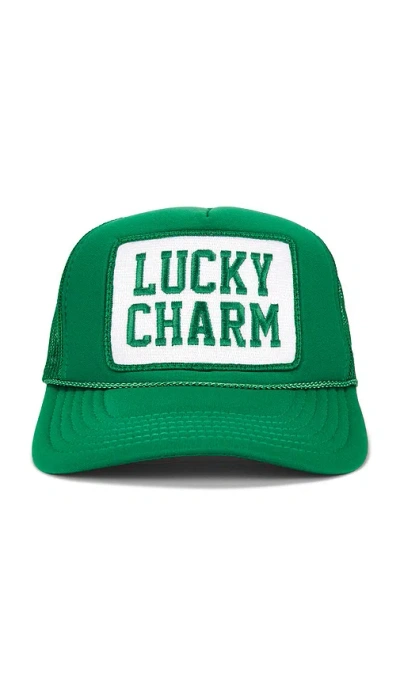Friday Feelin Lucky Charm Trucker Hat In Green