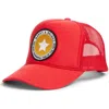 Friday Feelin ' Merry & Bright Patch Trucker Hat In Red