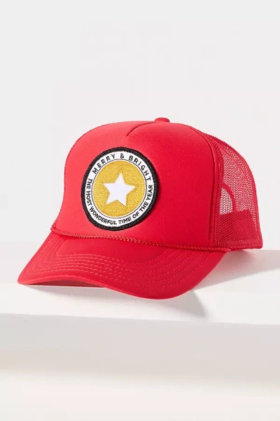 FRIDAY FEELIN MERRY & BRIGHT TRUCKER HAT