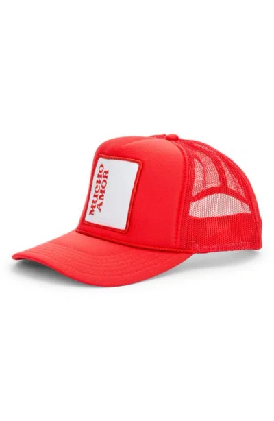 Friday Feelin ' Mucho Amor Trucker Hat In Red