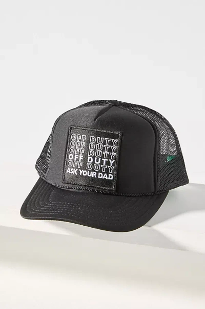 Friday Feelin Off Duty Trucker Hat In Black