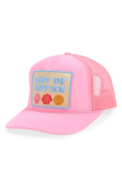 Friday Feelin ' Out Of Office Trucker Hat In Purple
