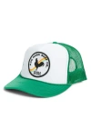 Friday Feelin ' Pau Hana Surf Patch Trucker Hat In Green Split