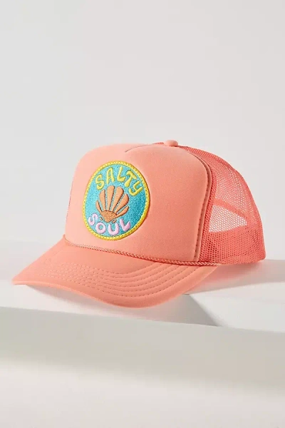 Friday Feelin Salty Soul Trucker Hat In Pink