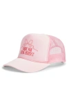Friday Feelin ' Sorry For Being Perfect Trucker Hat In Pink