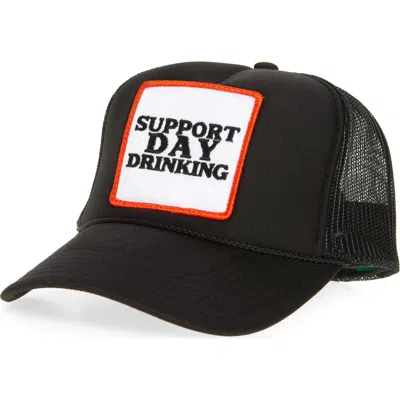 Friday Feelin ' Support Day Drinking Patch Trucker Hat