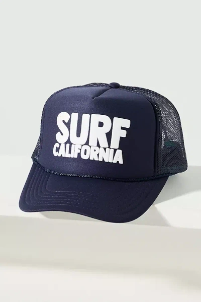 Friday Feelin Surf California Trucker Hat In Blue