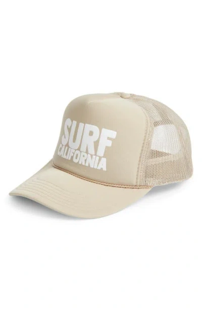 Friday Feelin ' Surf California Trucker Hat In Neutral