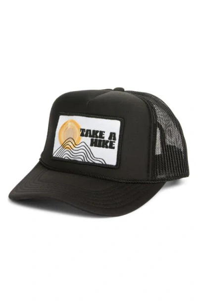 Friday Feelin ' Take A Hike Patch Trucker Hat In Black