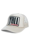 Friday Feelin ' Y'all Patch Trucker Hat In Tan