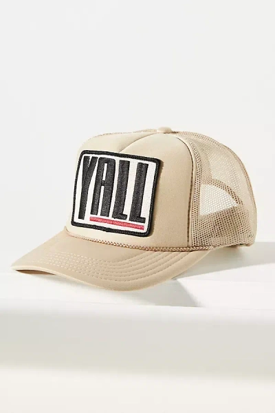 Friday Feelin Yall Trucker Hat In Beige