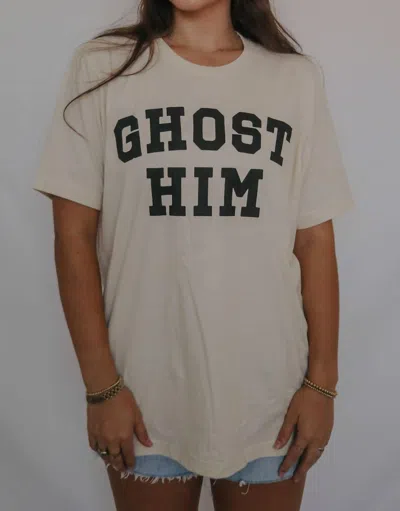 Friday + Saturday Ghost Him T-shirt In Cream In Beige