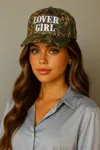 Friday + Saturday Lover Girl Trucker Hat In Green/brown In Green