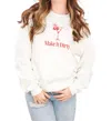 Friday + Saturday Make It Dirty Sweatshirt In White In White