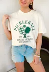 Friday + Saturday Pickleball League T-shirt In White In White