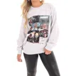 Friday + Saturday Tis The Season Sweatshirt In Ash In Grey