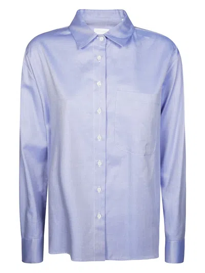 Friedman Back Scarf Print Shirt In Blue