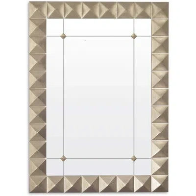 Friedman Brothers Dolomiti Modern & Contemporary Beveled Accent Mirror In Silver