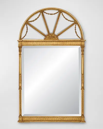Friedman Brothers Fanlight Mirror In Classic Gold