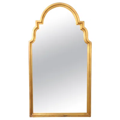 Pre-owned Friedman Brothers Hollywood Regency Style Gold Gilt Carved Wall Mirror By  In Gray