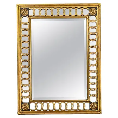 Pre-owned Friedman Brothers Mid-century Neo-classical Style Italian  Giltwood Mirror In Brown