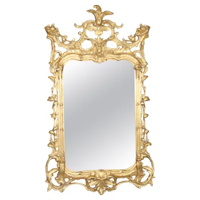 Pre-owned Friedman Brothers Superb  Giltwood Carved Georgian Style Wall Mirror In Brown