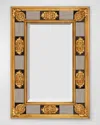 Friedman Brothers The Aspen House Mirror In Classic Gold And Pewter With Antique Black