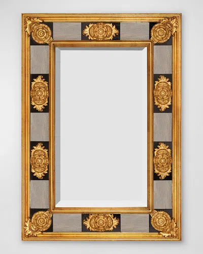 Friedman Brothers The Aspen House Mirror In Classic Gold And Pewter With Antique Black