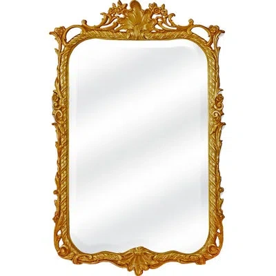 Friedman Brothers The Chateauneuf Traditional Beveled Accent Mirror In Gold