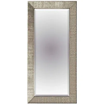 Friedman Brothers The Cosmopolitan Mosaic Modern & Contemporary Beveled Accent Mirror In Gray