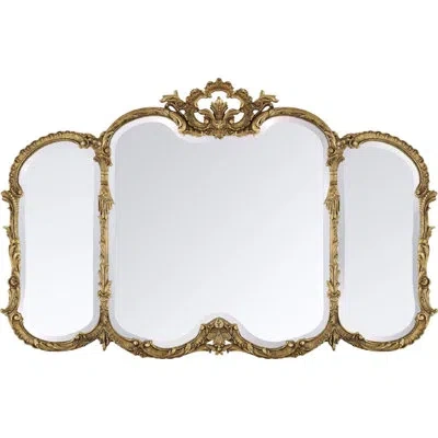 Friedman Brothers The Derby House Traditional Beveled Accent Mirror In Gold